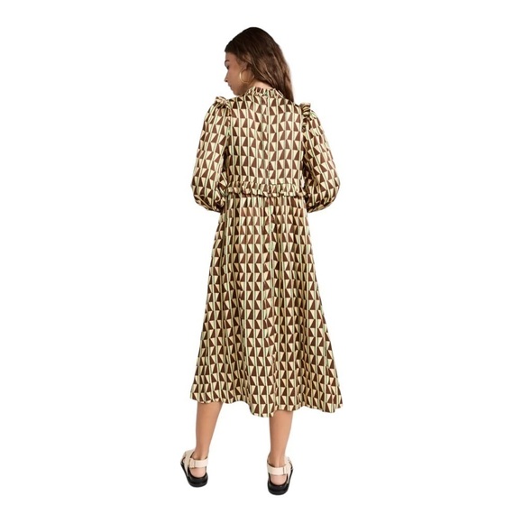 KITRI Savannah Chocolate Tile Midi Dress NWOT - Picture 6 of 8